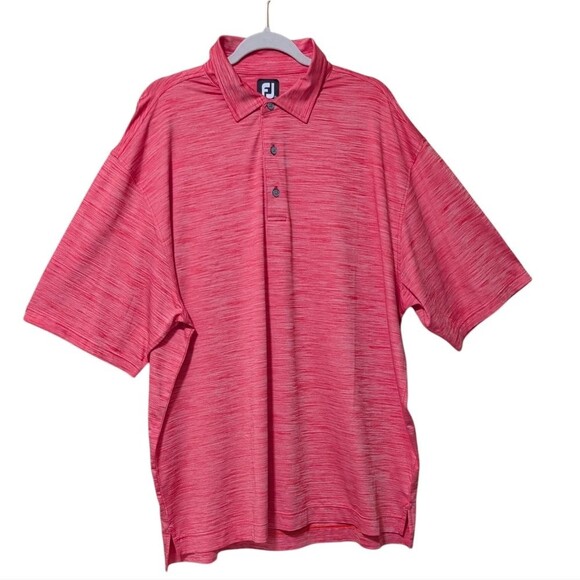 FootJoy Other - Foot Joy men's golf shirt size XXL coral white heather space dye texture polo